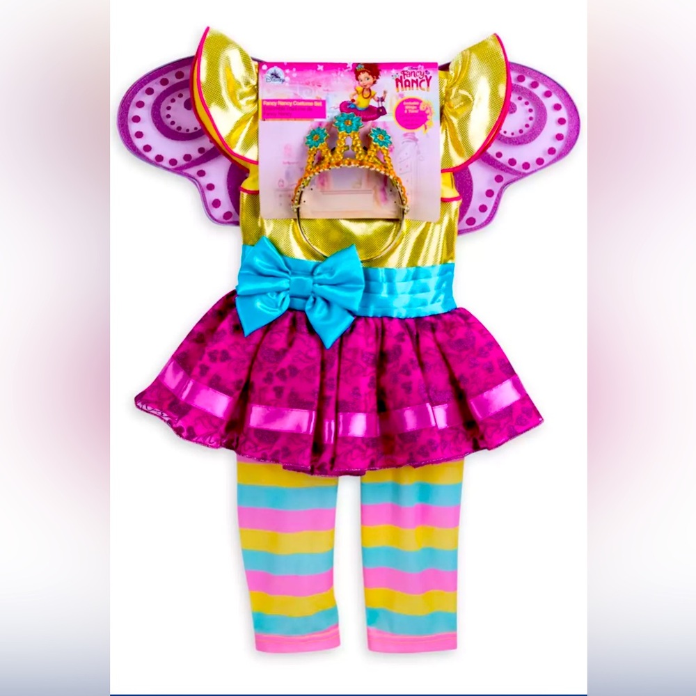 Deluxe Fancy Nancy Costume with Wings and Crown
